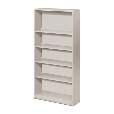 HIGHBOY 5 Shelf Metal Bookcase  34.5 in. W x 12.63 in. D x 71 in.  Light Gray HI528865